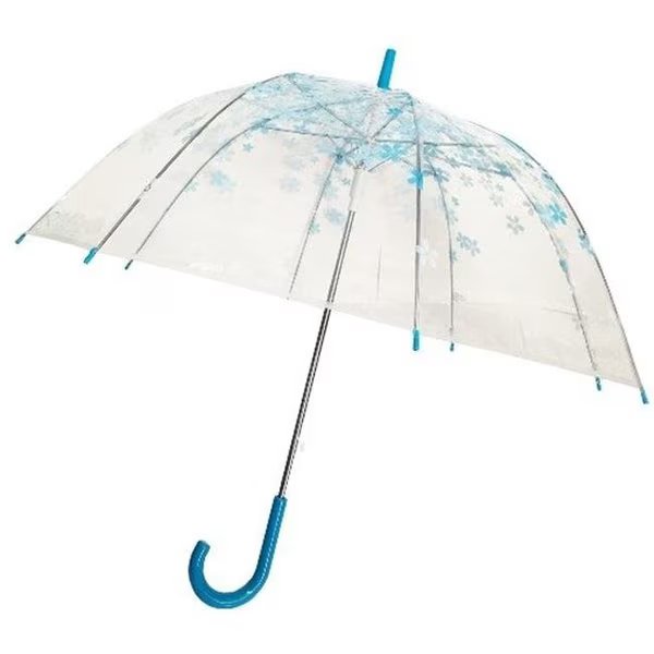 Conch Umbrellas 1260YH Blue Trim Clear Umbrella; Blue, Conch Umbrellas, Mfr#: 1260YH blue